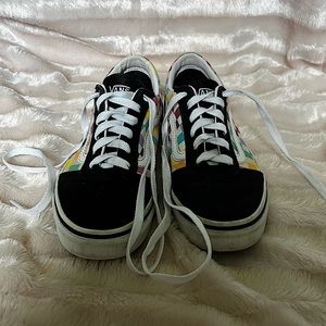 Kids Old Skool Rainbow Checkerboard shoes